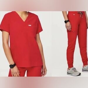 Figs Women's Pop Red Scrub Set (limited)